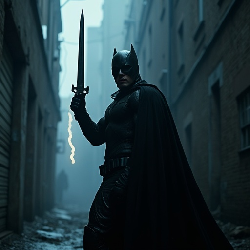 Batman’s Shadowy Vigil: A Sword in the Darkness