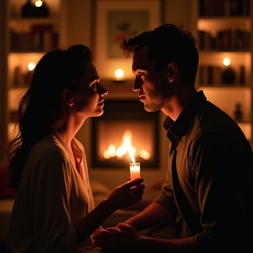 Silhouettes of Love: A Candlelit Romance