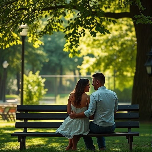 A Moment of Peace and Romance Under the Tree