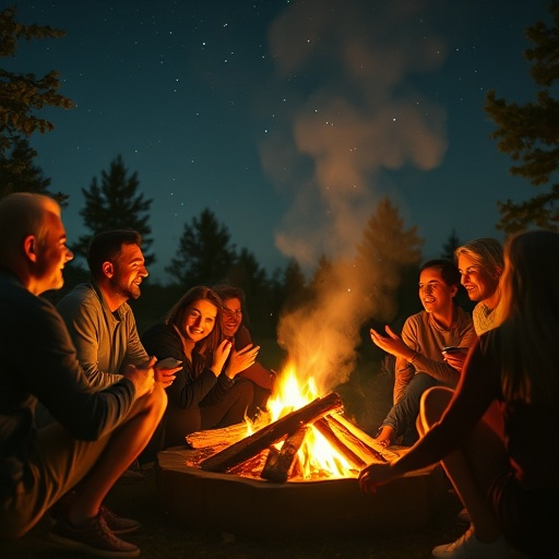 Campfire Tales Under a Starry Sky