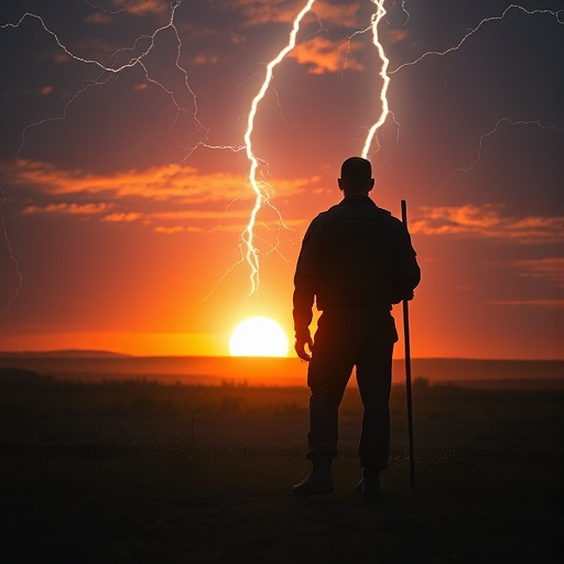 Silhouette of Hope Amidst the Storm