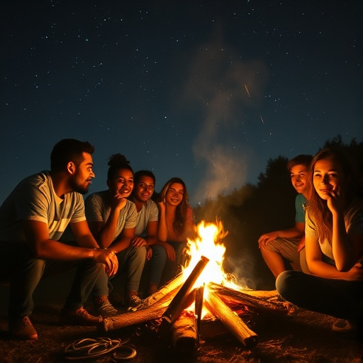 Campfire Tales Under a Starry Sky