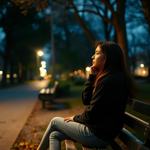 Lost in Thought: A Moment of Melancholy in the City Lights