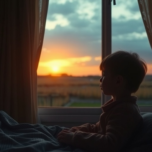 Silhouetted Dreams: A Child’s Pensive Gaze at Sunset