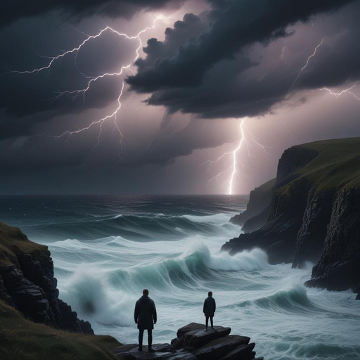 Nature’s Fury Unleashed: Stormy Seas and Lightning Strikes