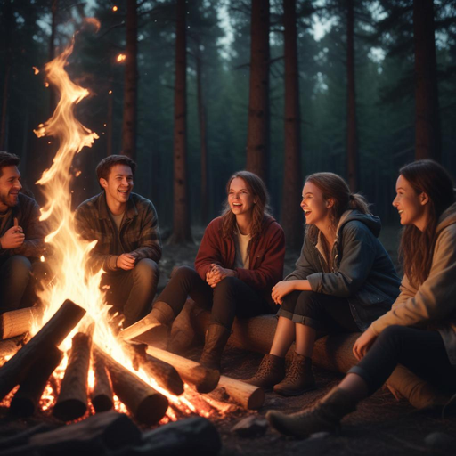 Campfire Tales: Friends, Laughter, and the Glow of Nostalgia