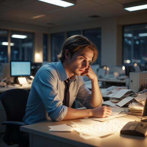 The Weight of Work: A Late Night in the Office