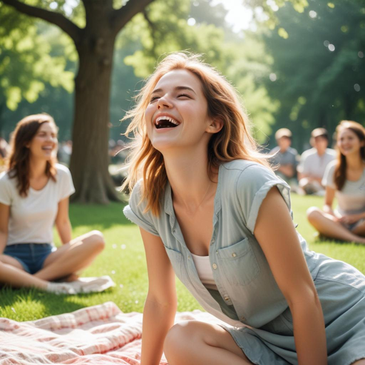 Unbridled Joy: A Moment of Pure Laughter in the Park