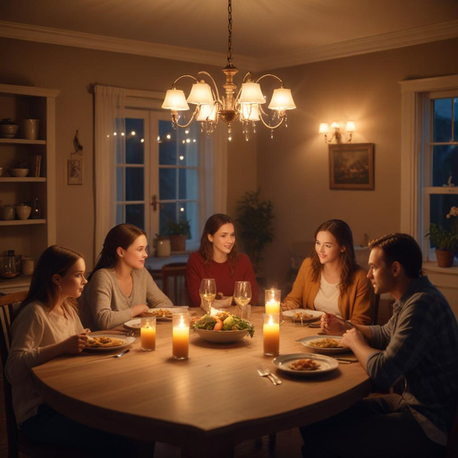 Candlelit Dinner with Friends: A Cozy and Intimate Gathering