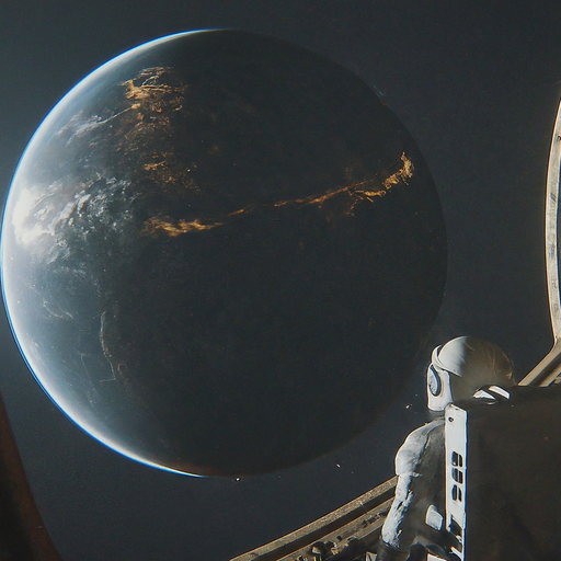 A Moment of Wonder: Astronaut Gazes at Earth from Space