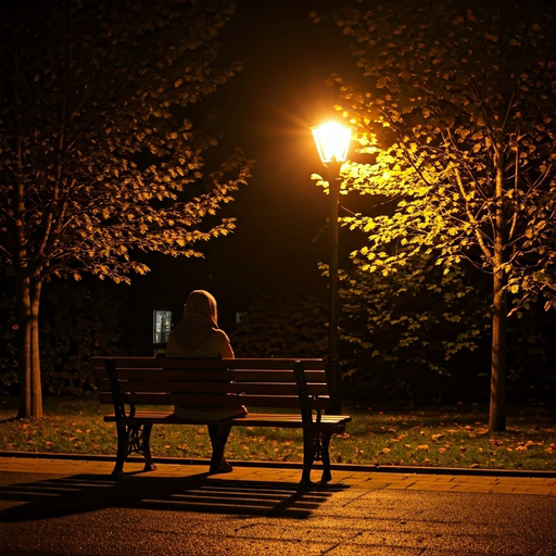 Solitude Under the Streetlight