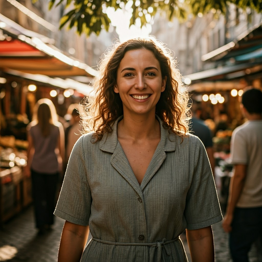 Golden Hour Smiles at the Market