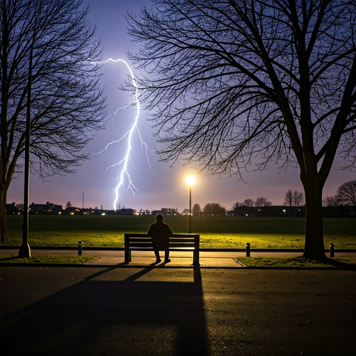 Solitude Under a Stormy Sky