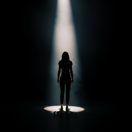 Silhouette of Hope in the Spotlight