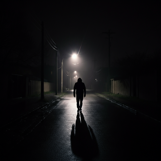 Lost in the Fog: A Silhouette of Solitude