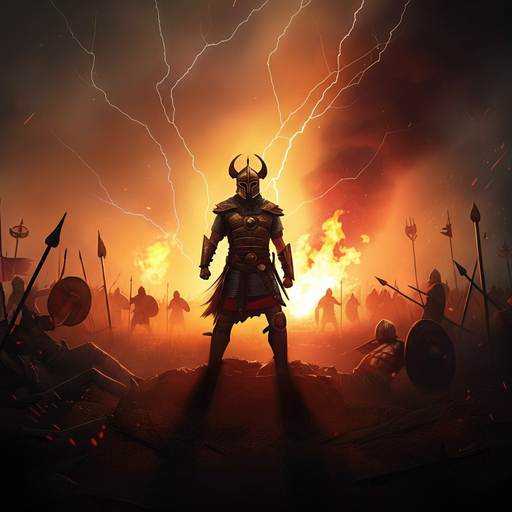 Lone Warrior Amidst the Inferno