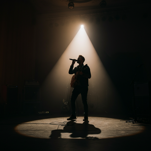 Lost in the Spotlight: A Musician’s Melancholy Performance