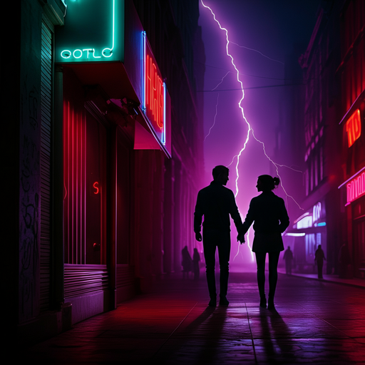 Love Under a Neon Storm