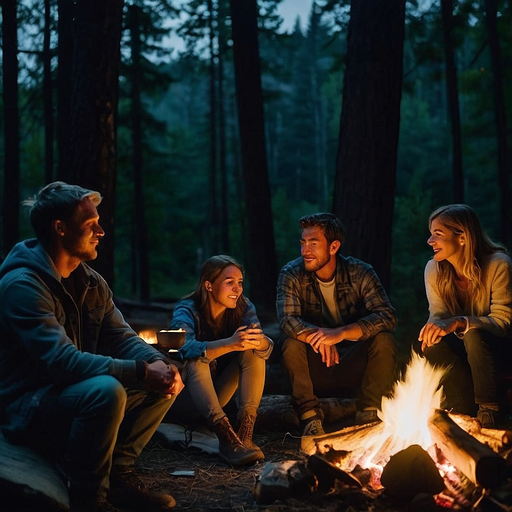 Campfire Companionship: A Cozy Gathering Under the Stars