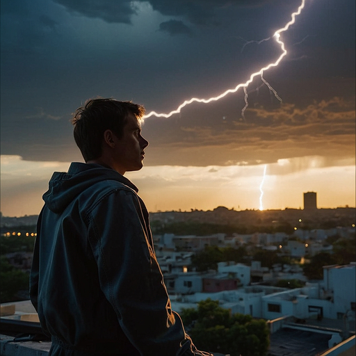 Silhouetted Against the Storm