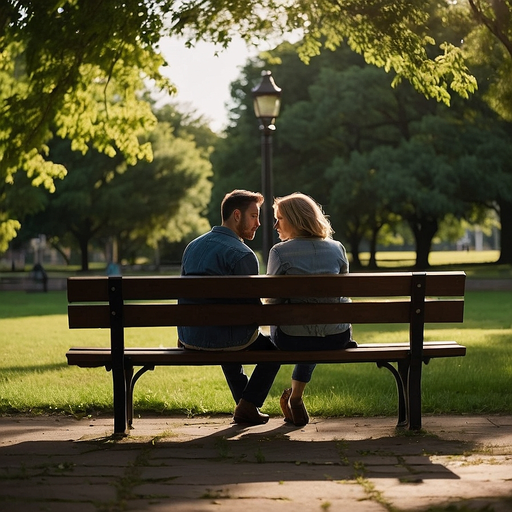 A Moment of Serenity: A Couple’s Intimate Exchange in the Heart of Nature