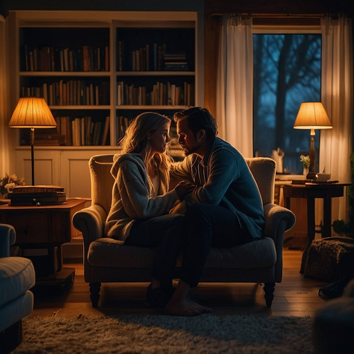 A Moment of Intimacy: Couple Shares a Quiet Night In