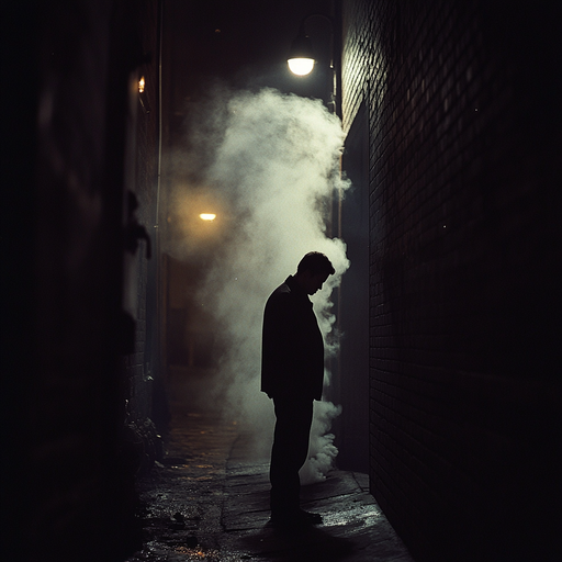 Lost in the Shadows: A Man’s Solitary Struggle