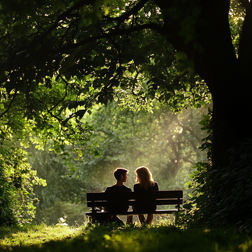 A Romantic Forest Escape: A Couple’s Intimate Moment in the Golden Light