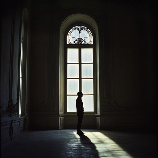 Silhouetted in Solitude: A Moment of Mystery