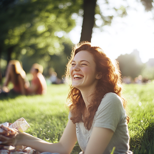 Laughter in the Sun: A Moment of Joy in the Park