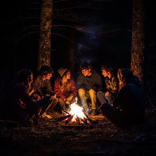 Campfire Tales: Friends, Firelight, and Memories