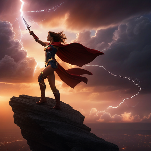 Superheroine Commands the Storm