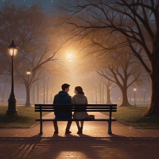 Twilight Romance: A Timeless Moment in the Park