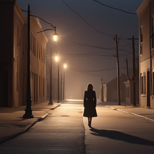 Melancholy Stroll Under the Streetlights