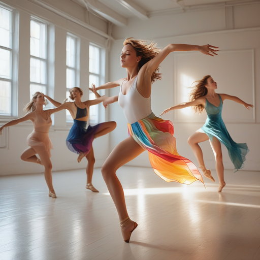 A Symphony of Color and Motion: Dancers Capture the Essence of Grace and Energy