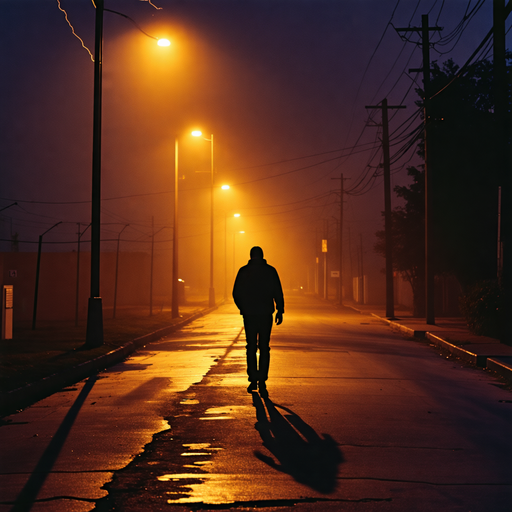 Lost in the Fog: A Solitary Figure Walks into Mystery