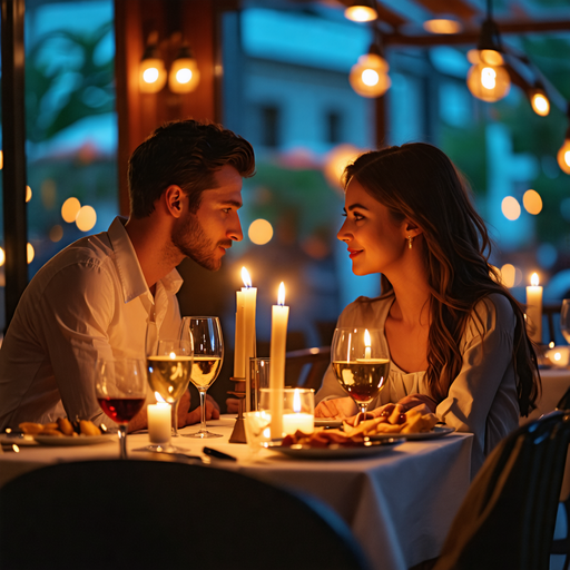 A Romantic Rendezvous: Love Blossoms in the Warm Glow of Candlelight