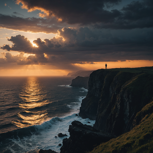 Silhouetted Against the Sunset: A Moment of Contemplation