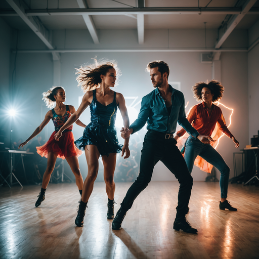 The Energy of Rehearsal: Dancers Shine Under Warm Studio Lights