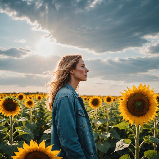 Lost in a Sea of Gold: A Moment of Peace and Reflection