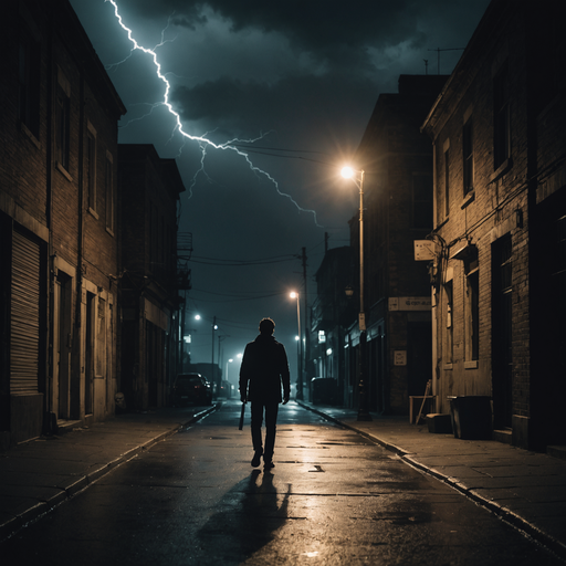 Lightning Strikes a Dark and Ominous Night