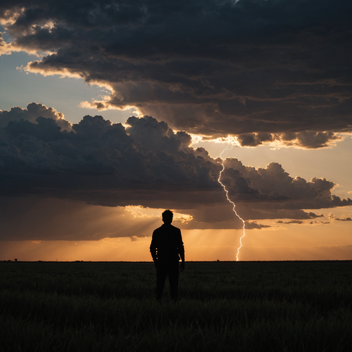 Silhouetted Against the Storm