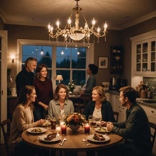 Intimate Dinner Under the Chandelier