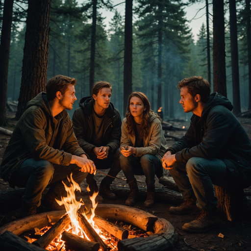 Whispers Around the Fire: A Night of Mystery in the Woods