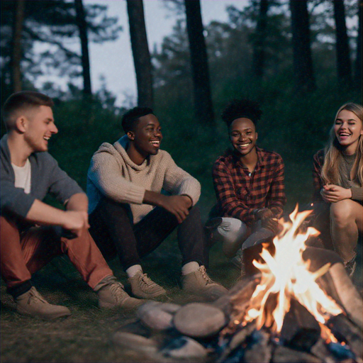 Campfire Companionship: A Cozy Gathering Under the Stars