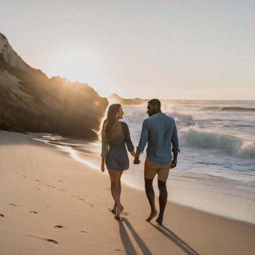 Sunset Romance on the Beach