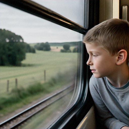 Lost in Thought: A Boy’s Pensive Journey