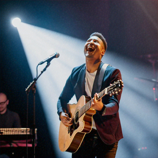 Guitarist Basking in the Spotlight, Spreading Joyful Energy