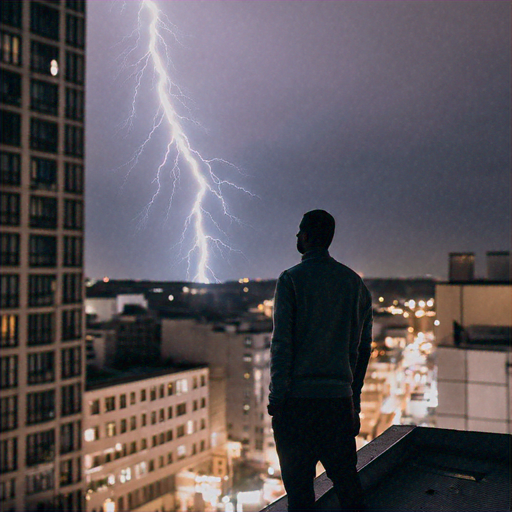 Silhouetted Against the Storm