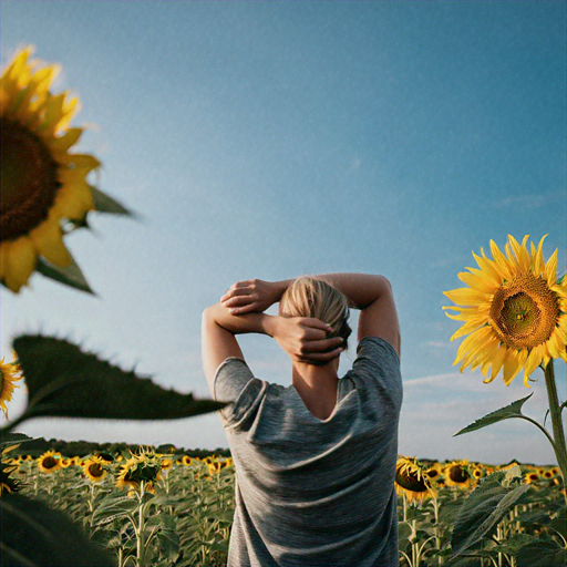 Sun-Kissed Serenity: A Moment of Tranquility in a Field of Gold